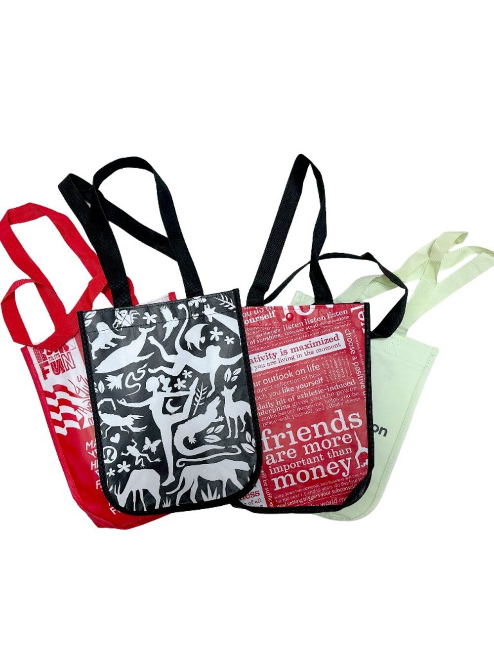 Lululemon Reusable Small Tote Bag Bundle Set of 4